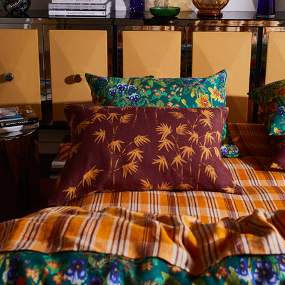 Aneta Linen Pillowcase Set - Rosewood