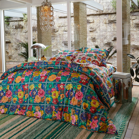 Ines Cotton Quilt Cover - Verdant