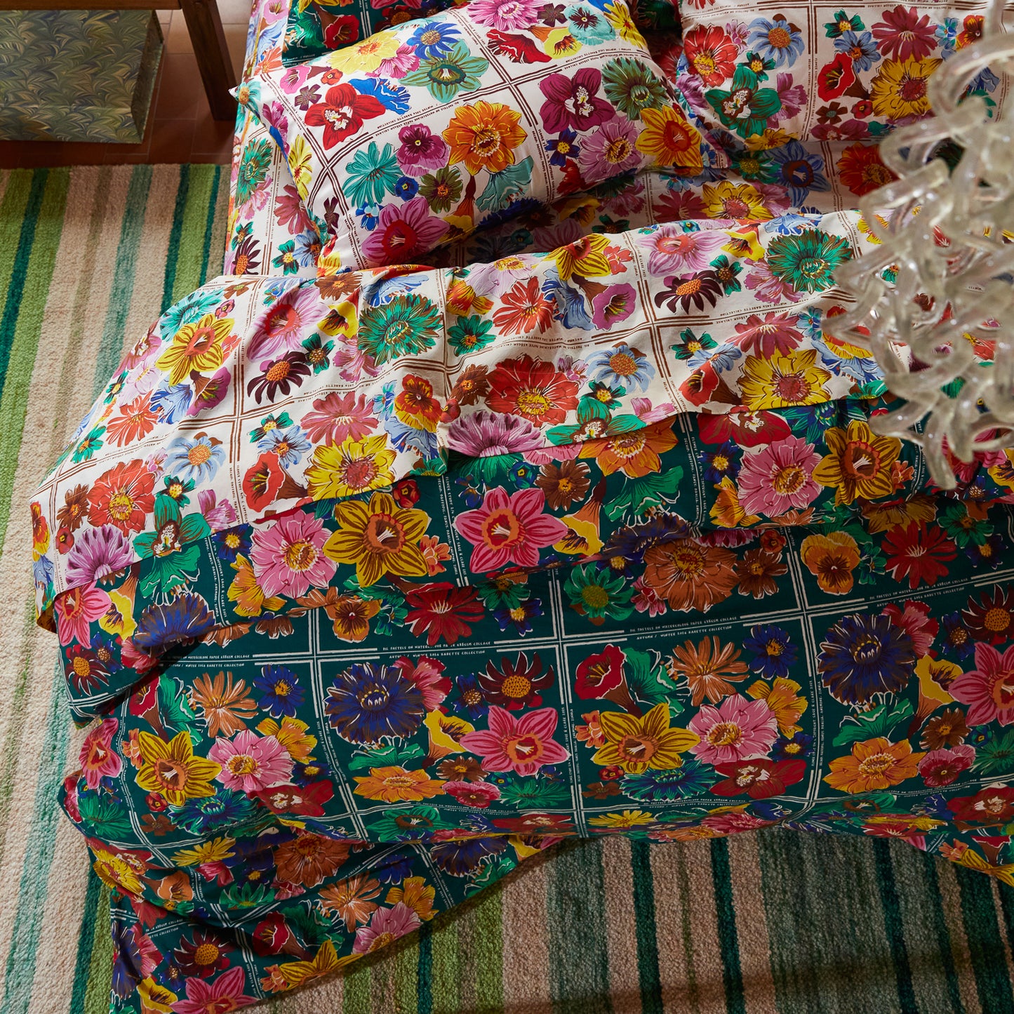 Ines Cotton Quilt Cover - Verdant