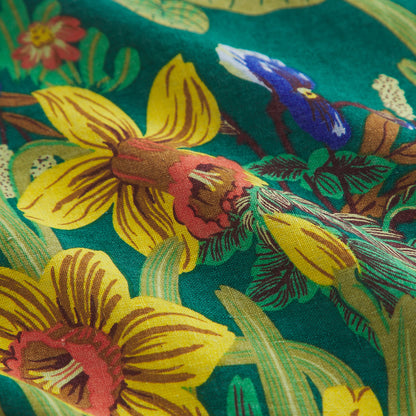 Babette Linen Quilt Cover - Verdant