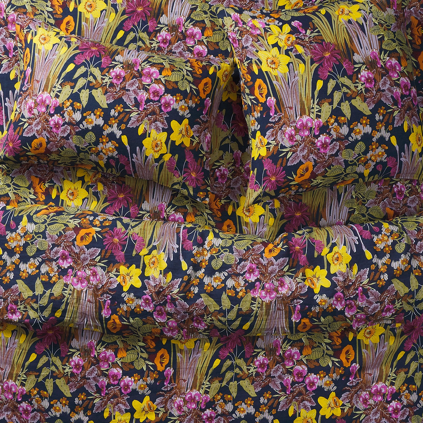 Babette Linen Quilt Cover - Ink