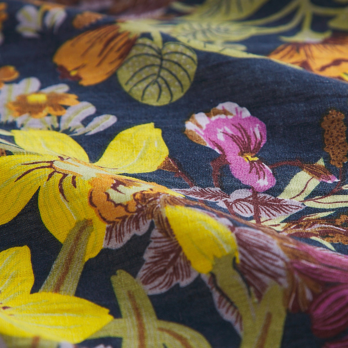 Babette Linen Quilt Cover - Ink
