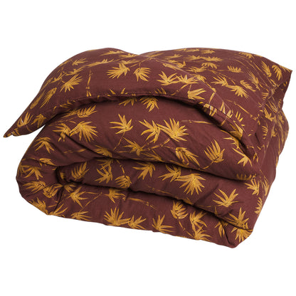 Aneta Linen Quilt Cover - Rosewood