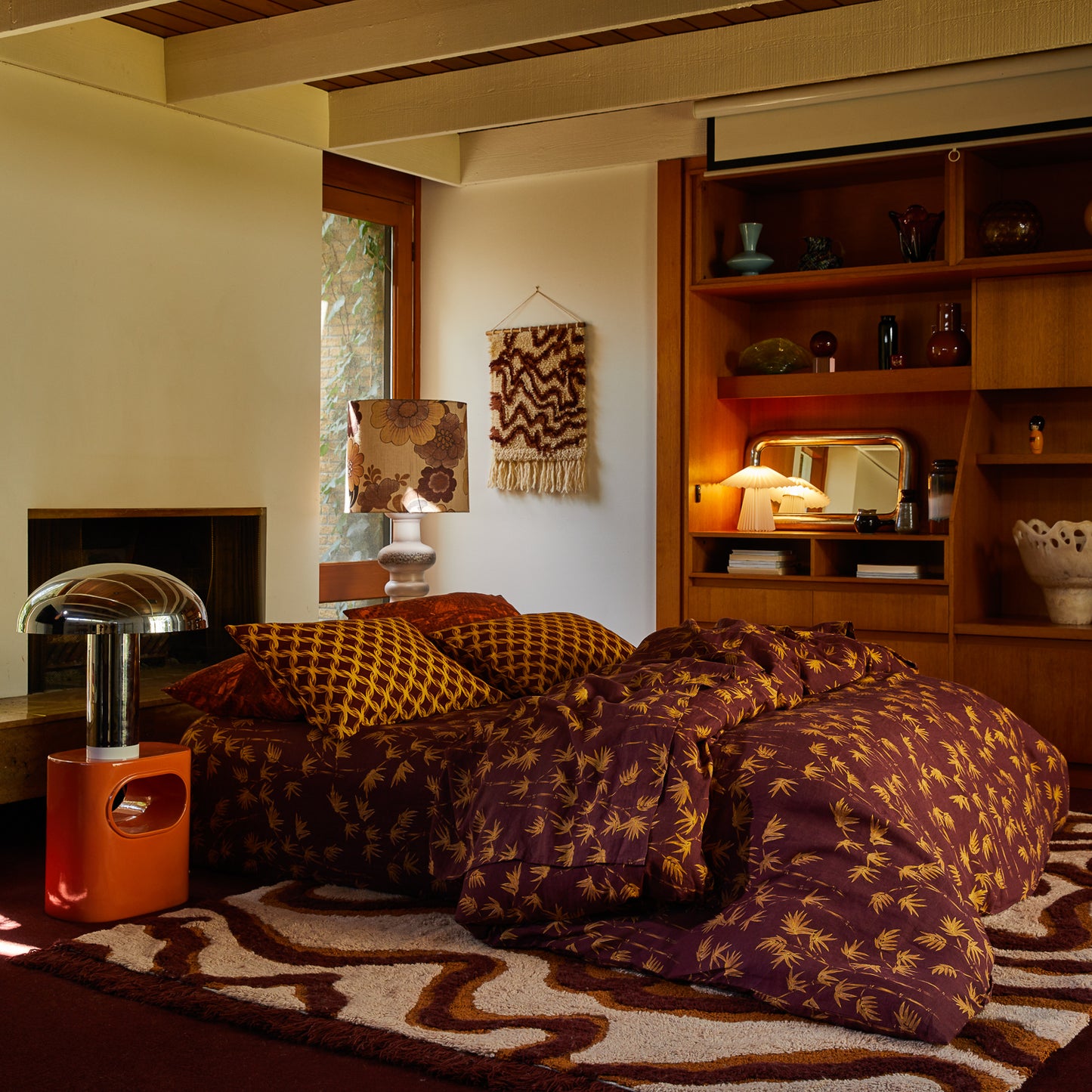 Aneta Linen Quilt Cover - Rosewood