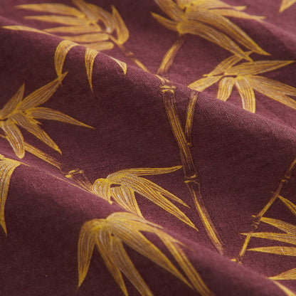 Aneta Linen Quilt Cover - Rosewood