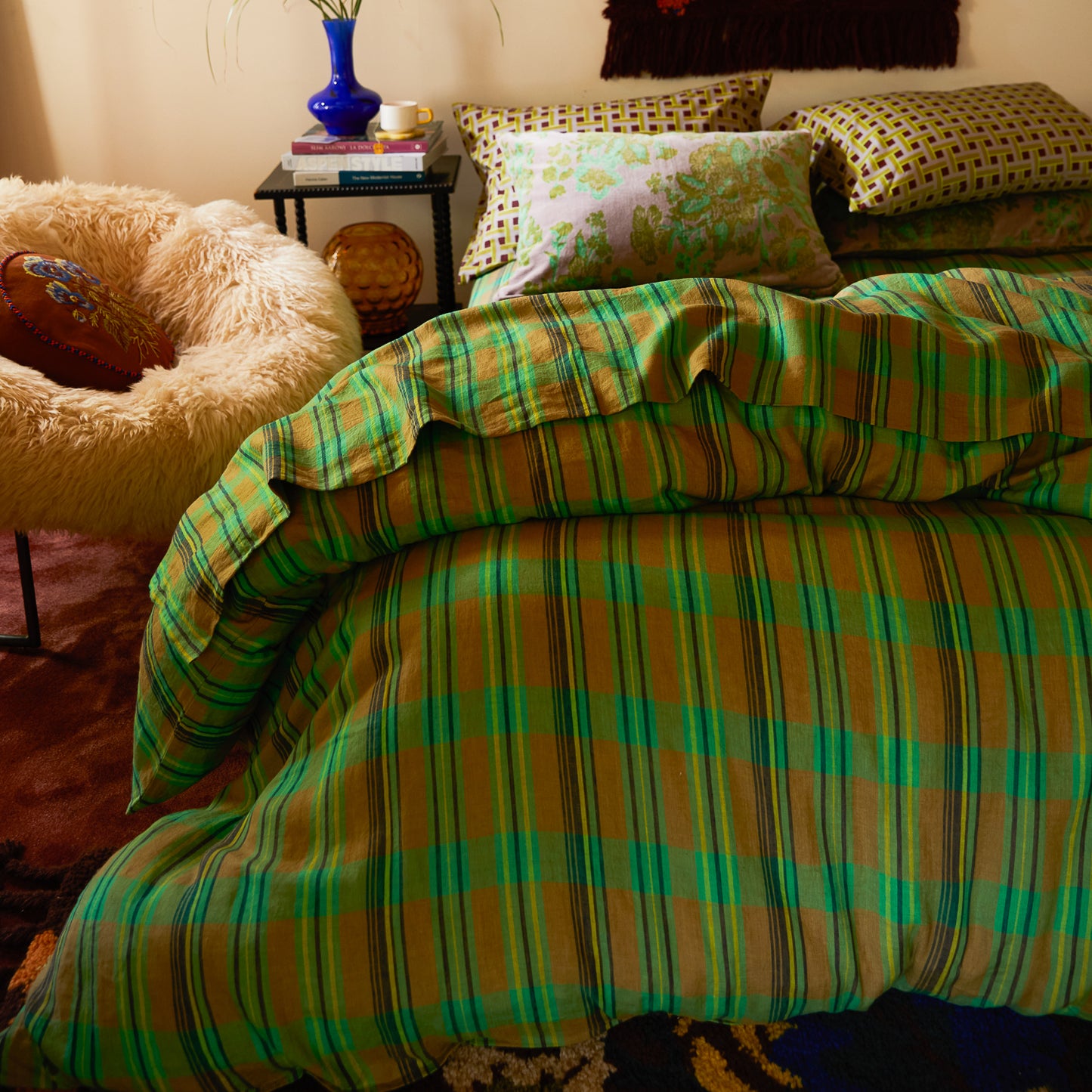 Nicolette Linen Quilt Cover - Juniper