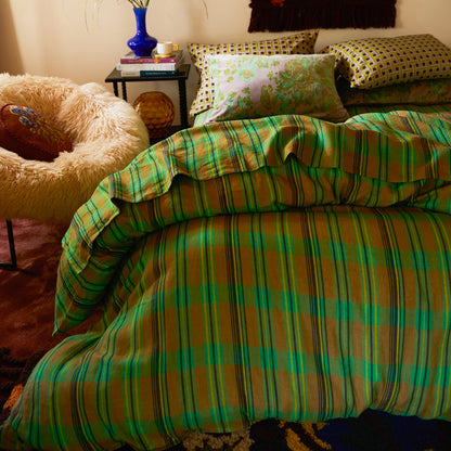 Nicolette Linen Quilt Cover - Juniper