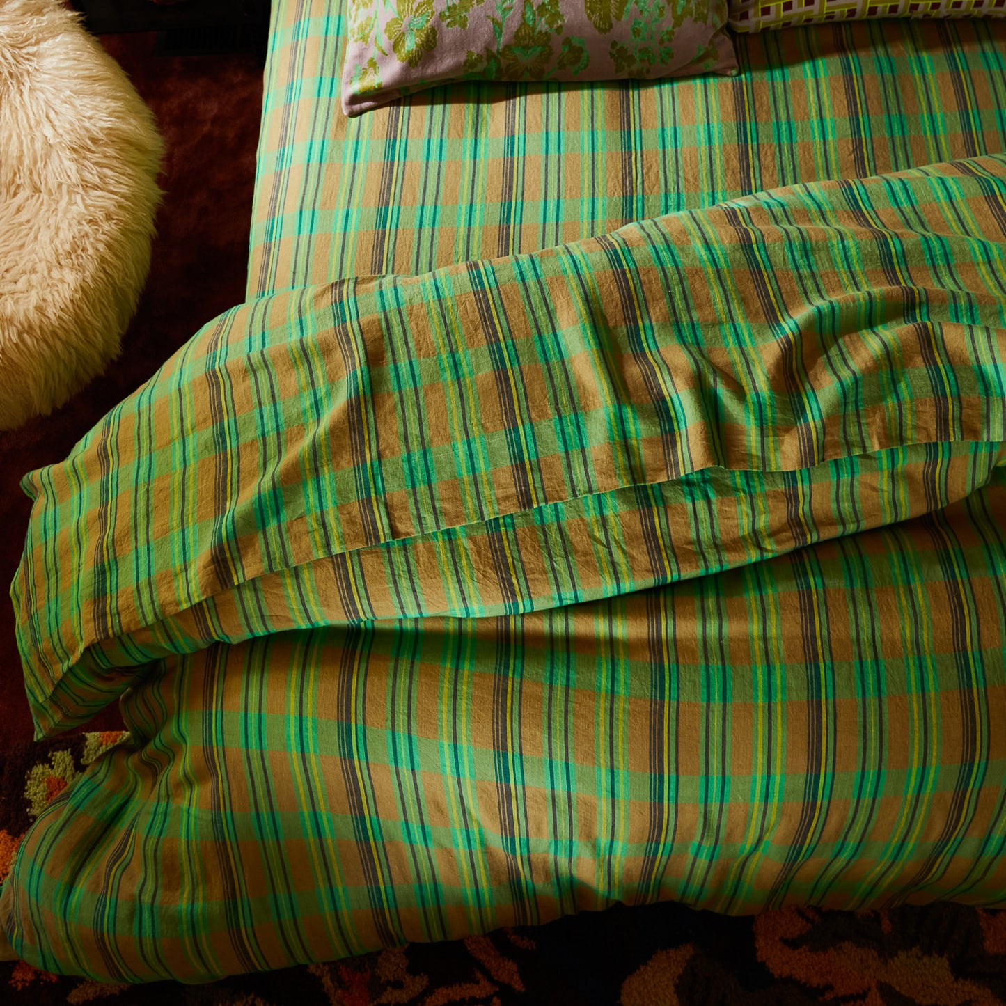Nicolette Linen Quilt Cover - Juniper