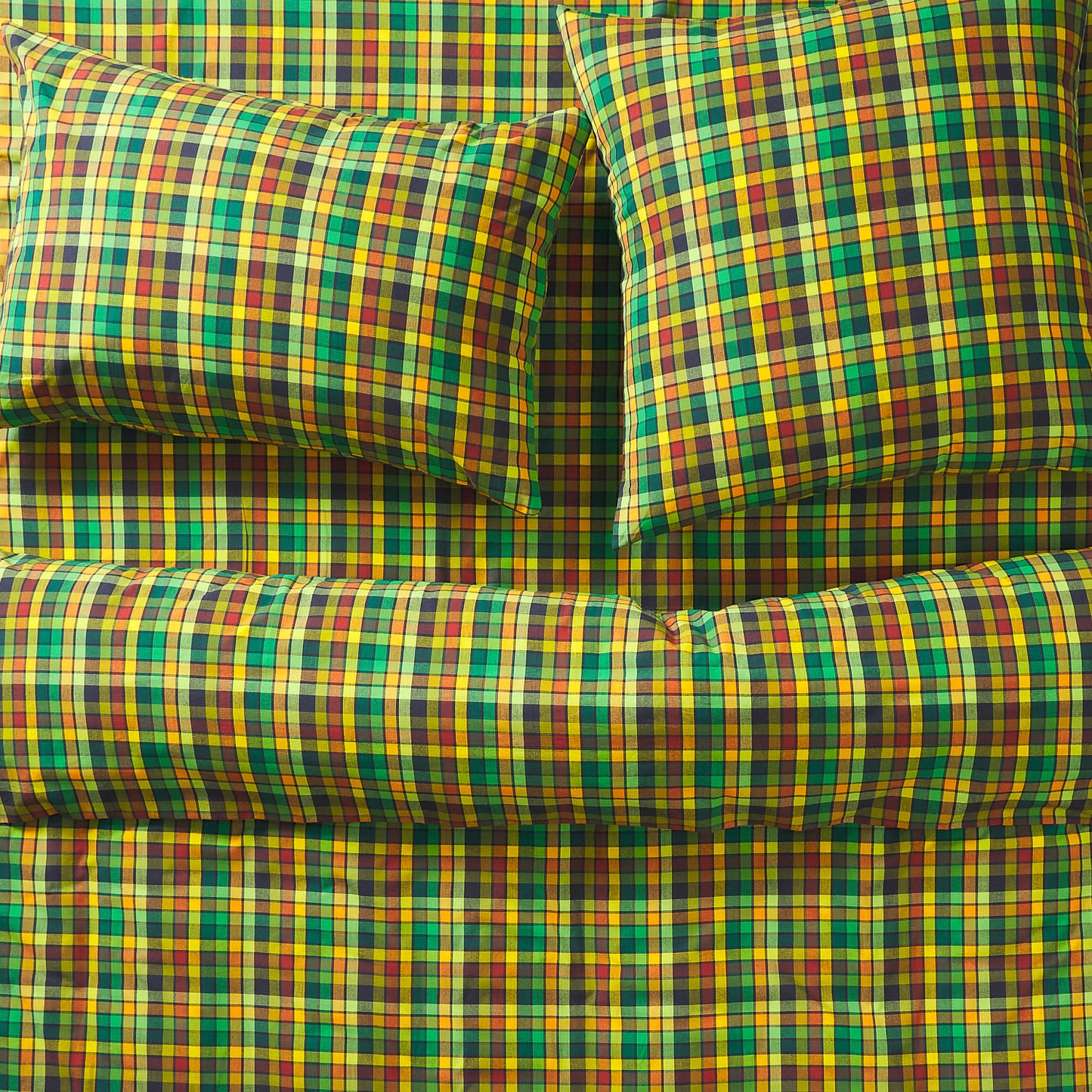 Stela Cotton Quilt Cover - Spring Green