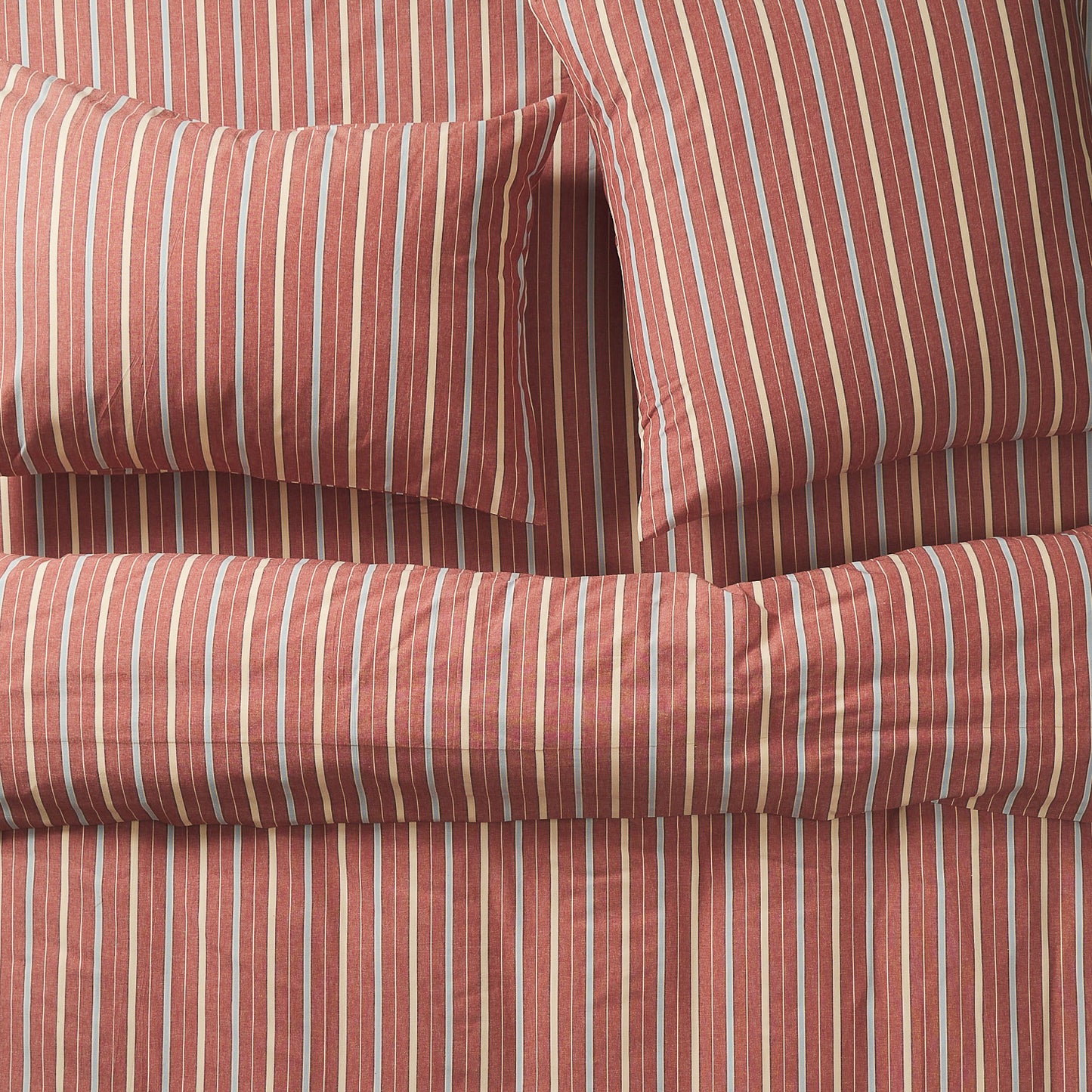 Leon Cotton Quilt Cover - Burnt Sienna