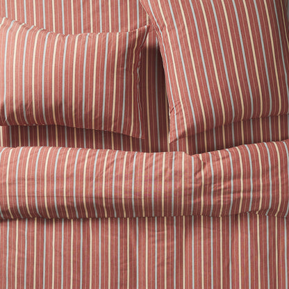 Leon Cotton Quilt Cover - Burnt Sienna