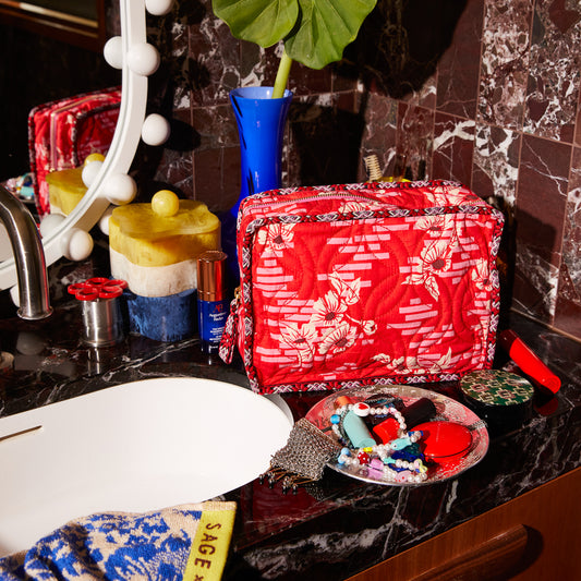 Marta Vanity Bag - Vermillion