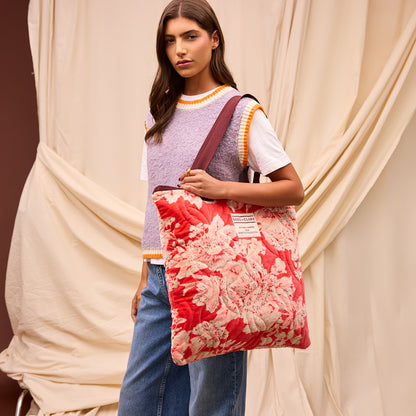Hazel Velvet Tote Bag