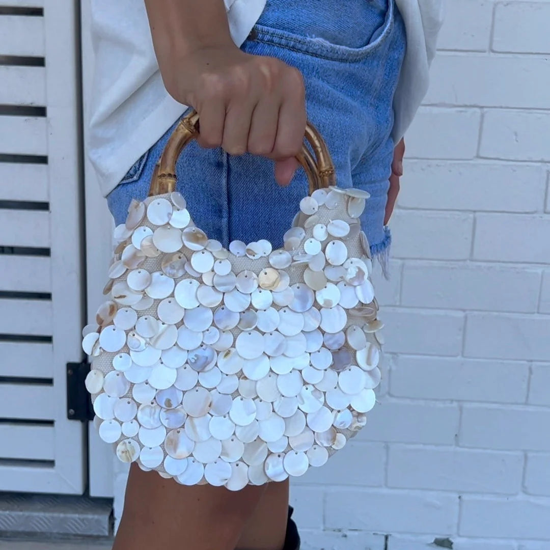 Amalfi Pearl Bamboo Bag