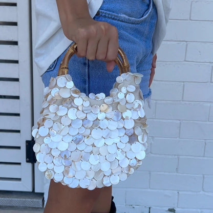 Amalfi Pearl Bamboo Bag