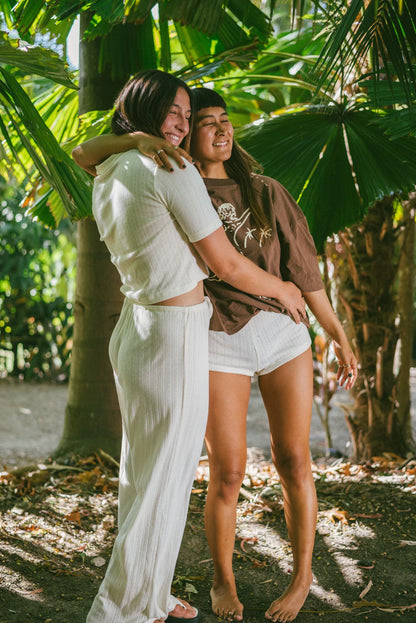 Beach PJ Pant ~ Cream Pointelle