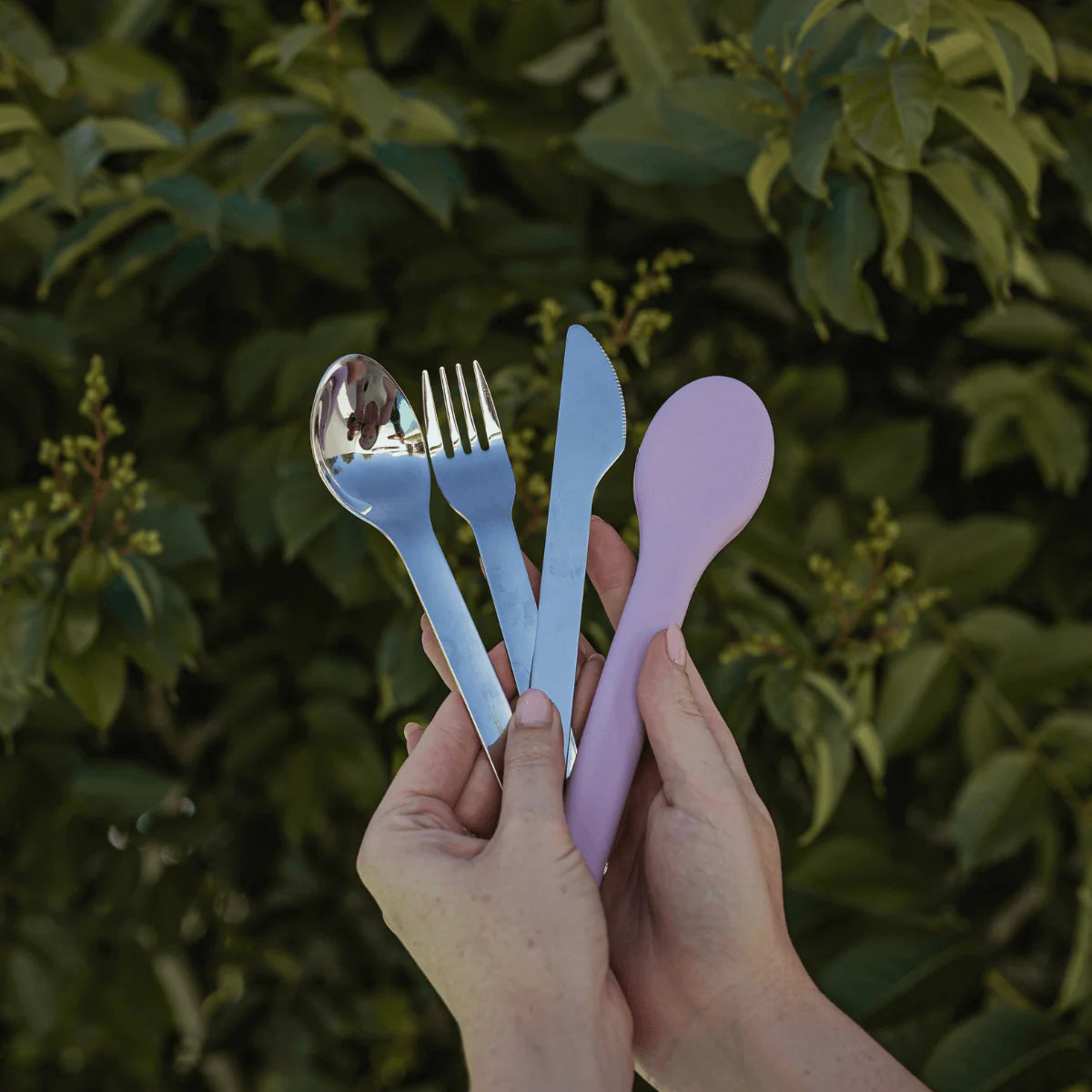 Reusable Cutlery Set | Stainless Steel Plum