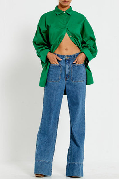 Oversized Shirt Bright Green