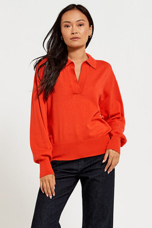 Polo Sweater Orange