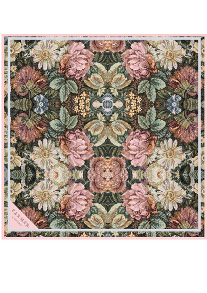 Bloom Cotton Bandana w Embroidered Edge