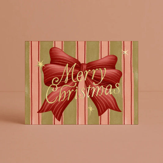 'Merry Christmas' Bow Card