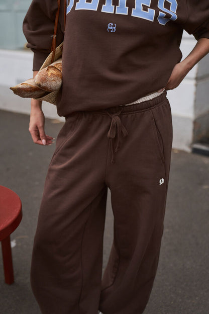 Bowie Barrel Leg Trackpant ~ Chocolate