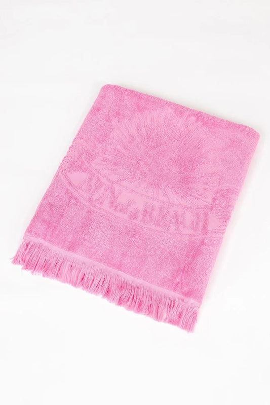 Monochrome Beach Towel ~ Bubblegum