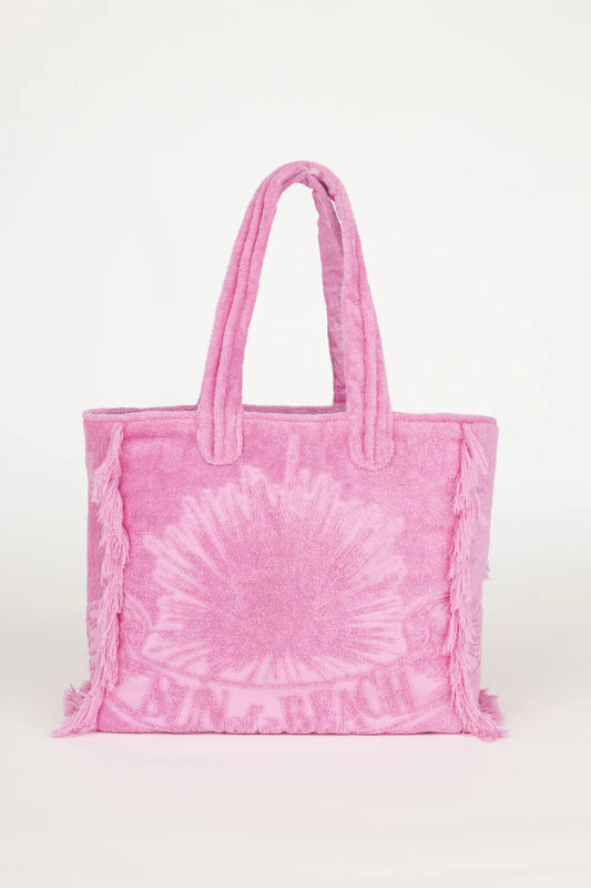 Terry Tote Beach Bag ~ Bubblegum