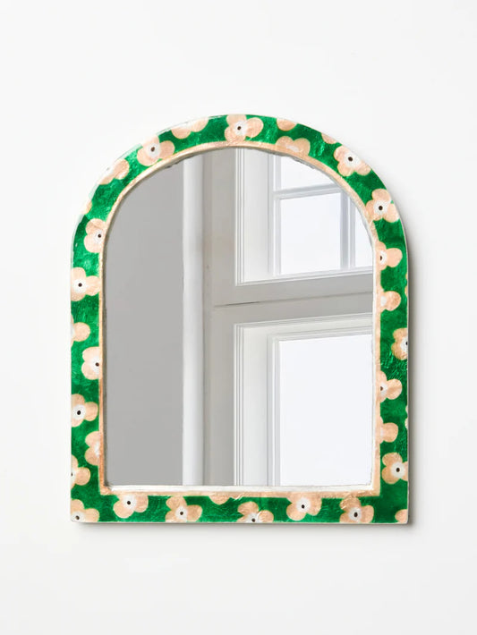 Paradis Green Floral Mirror