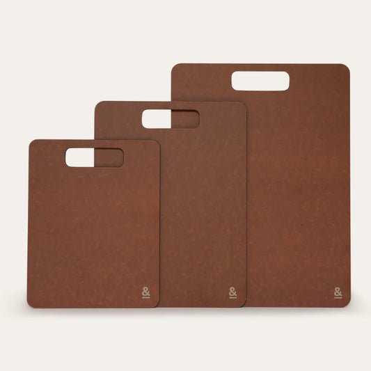 Wood Fibre Chopping Board Trio ~ Nutmeg