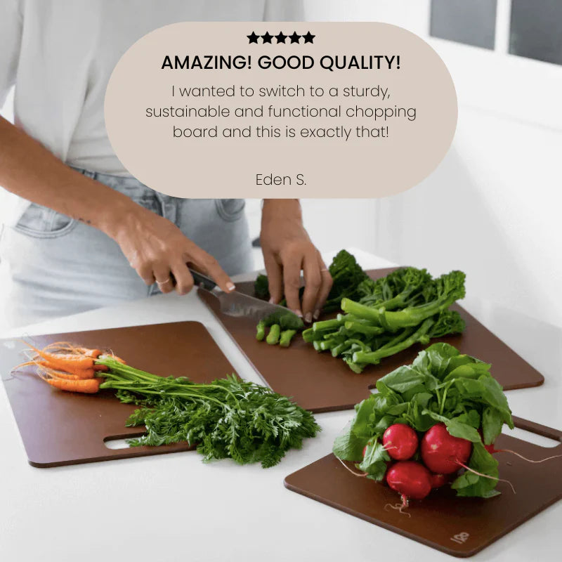 Wood Fibre Chopping Board Trio ~ Nutmeg