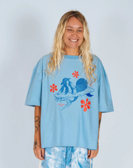 Artist Tee ~ Cloud Surfing Blue