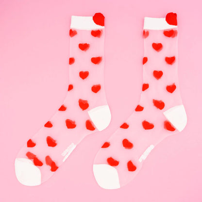 Heart Sheer Socks