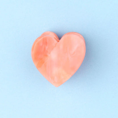 Pink Heart Mini Hair Claw