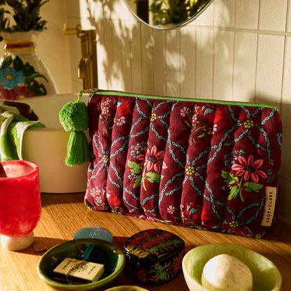 Norali Quilted Cosmetic Bag - Sienna