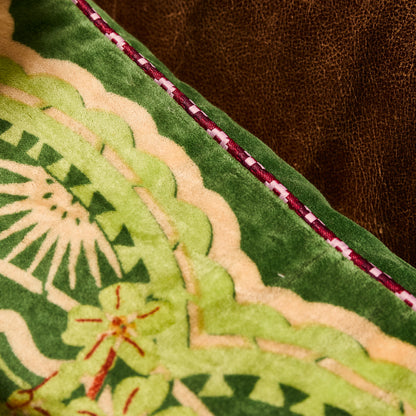 Marnie Velvet Cushion - Hunter Green