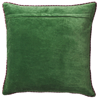 Marnie Velvet Cushion - Hunter Green