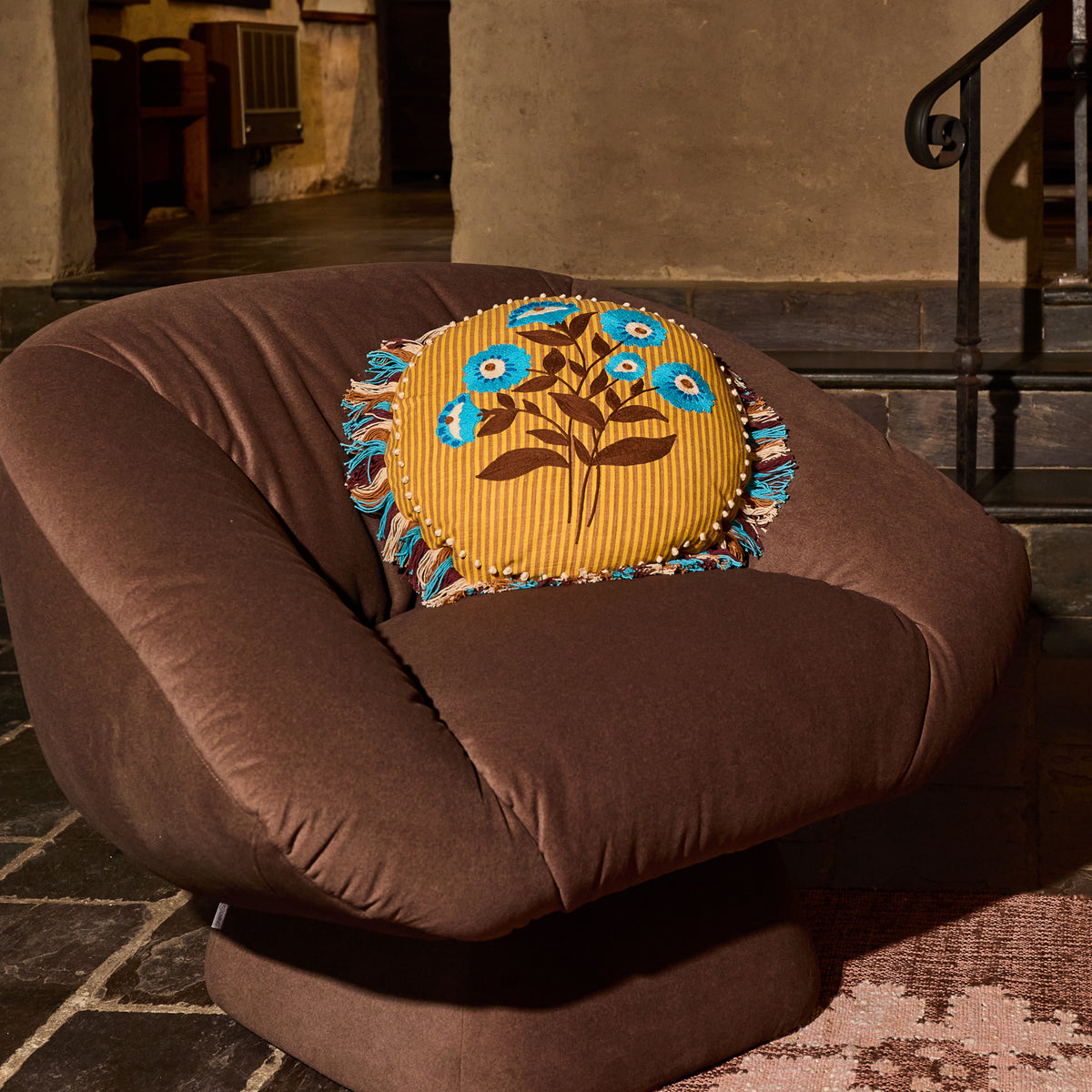 Layla Embroidered Cushion