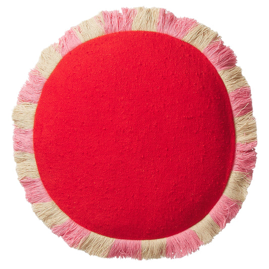 Reese Round Cushion - Poppy