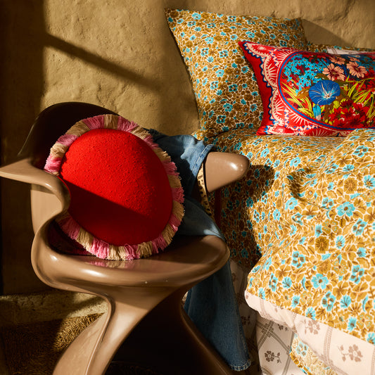 Reese Round Cushion - Poppy