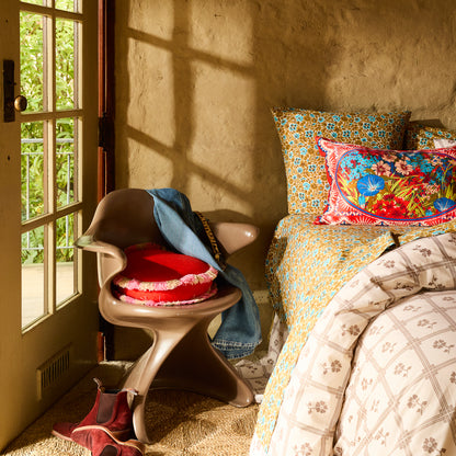 Reese Round Cushion - Poppy