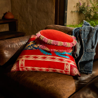 Reese Round Cushion - Poppy