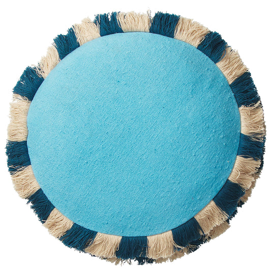 Reese Round Cushion - Turquoise