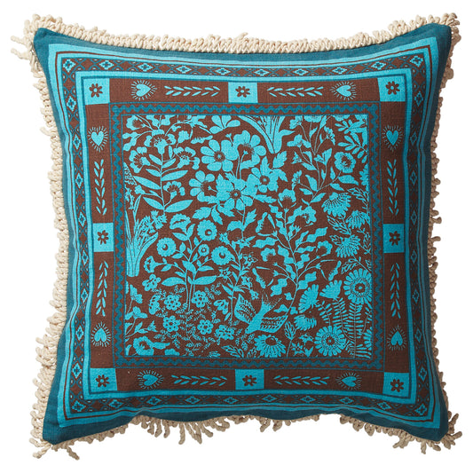 Odessa Reversible Cushion - Turquoise