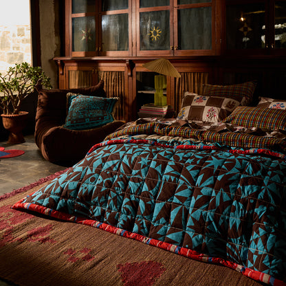 Odessa Reversible Cushion - Turquoise