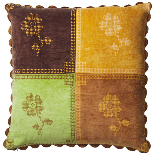 Bonny Reversible Velvet Cushion - Tigers Eye