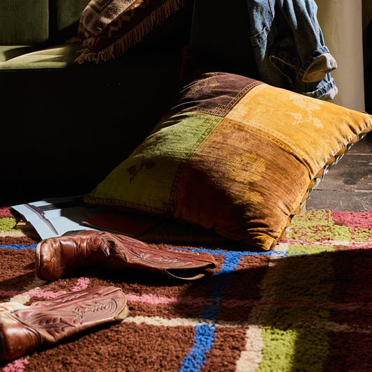 Bonny Reversible Velvet Cushion - Tigers Eye