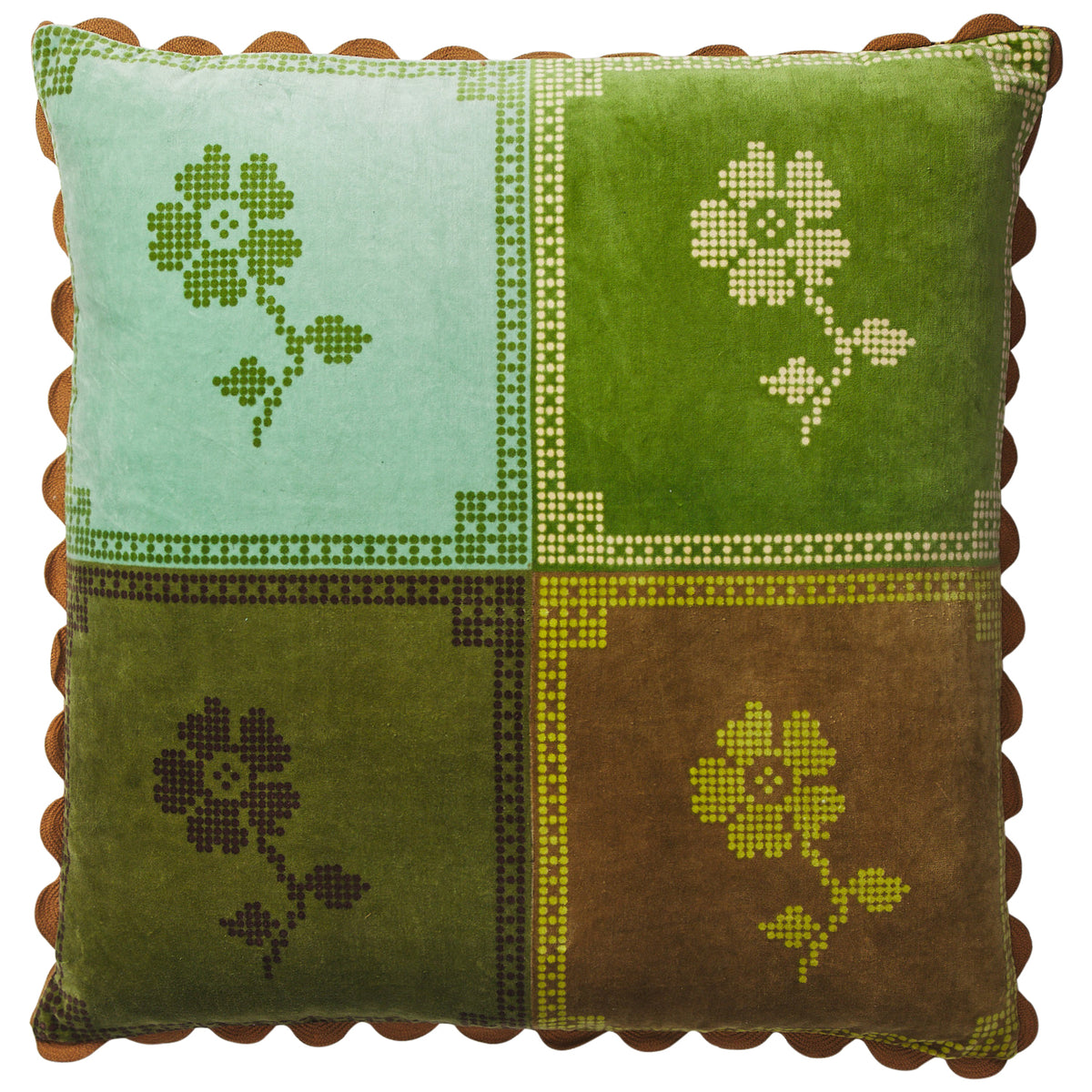 Bonny Reversible Velvet Cushion - Tigers Eye