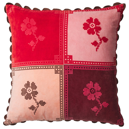 Bonny Reversible Velvet Cushion - Sienna