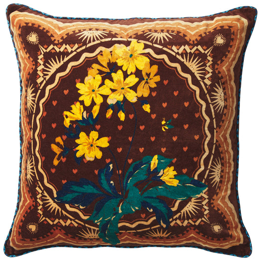 Marnie Velvet Cushion - Umber